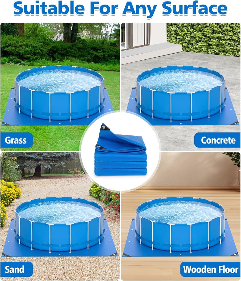 EPN Pool Liner Pad for Above Ground Pools - Extra Large Swimming Pool Ground Mat for Puncture Protection, Heavy Duty Ground Cloth, Extend Liner Life, Durable Pool Tarp Mat (18FT*18FT) - Image 5